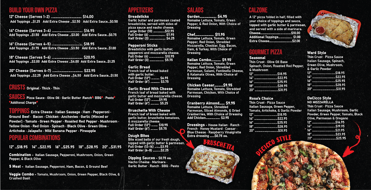 Menu Bruno's Pizza Downtown-1
