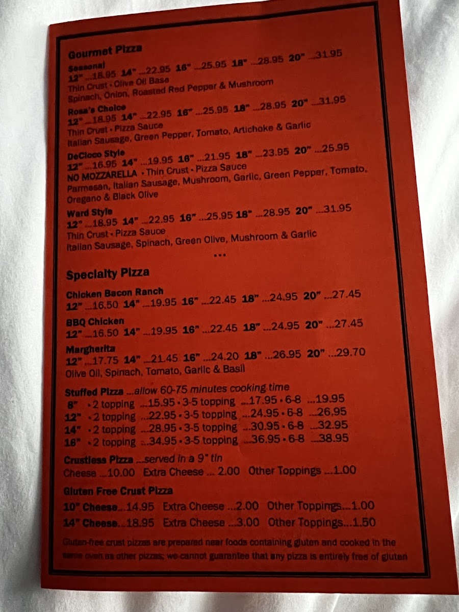 Menu Bruno's Pizza Downtown-4